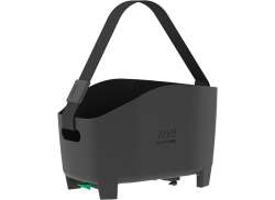 Racktime Me Basket Bag With Snap-It Adapter 15L - Black