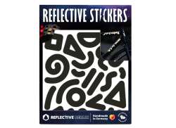 Reflective Berlin Reflective Stickers Doodle - Black