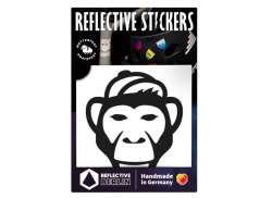 Reflective Berlin Reflective Stickers Monkey - Black