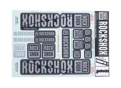 RockShox Sticker Set For. &#216;35mm Dual Crown - Gray