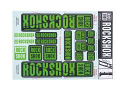 RockShox Sticker Set For. &#216;35mm Dual Crown - Green