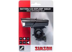 Simson Ameze Headlight LED Batteries - Black