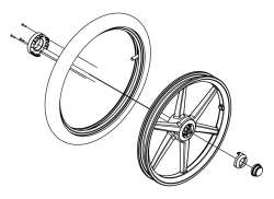 Thule 192427 16\" Rear Wheel For Thule Urban Glide