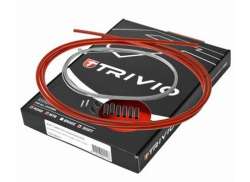 Trivio Cable Kit Complete RVS for Derailleur - Red