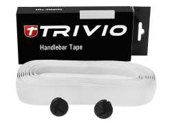 Trivio Handlebar Tape with Caps - Carbon Look - White