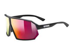Uvex Sportstyle 237 Cycling Glasses Mirror Red - Matt Black