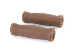 Velo Grips Leather 127 Long Brown ( Pair )