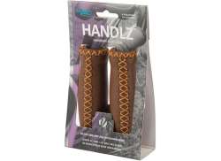 Velo Grips Leather 127 Long Brown ( Pair )
