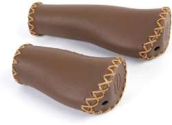 Velo Grips Leather Ergo 92/135 Long Brown ( Pair )