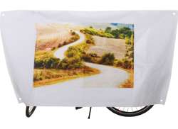 VK Bicycle Cover With Print 110x210 White