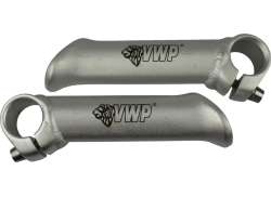 VWP Bar Ends Forged Short Straight Aluminum - Silver