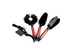 VWP Deluxe Brush Set 4-Parts - Black/Red