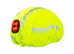 Wowow Corsa Rain Cover Cycling Helmet LED - Fluorescent Yel