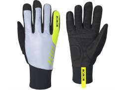 Wowow Night Stroke Cycling Gloves Black/Silver/Yellow